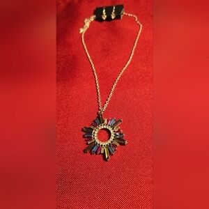 Radiant Gold and Multicolor Sunburst Necklace